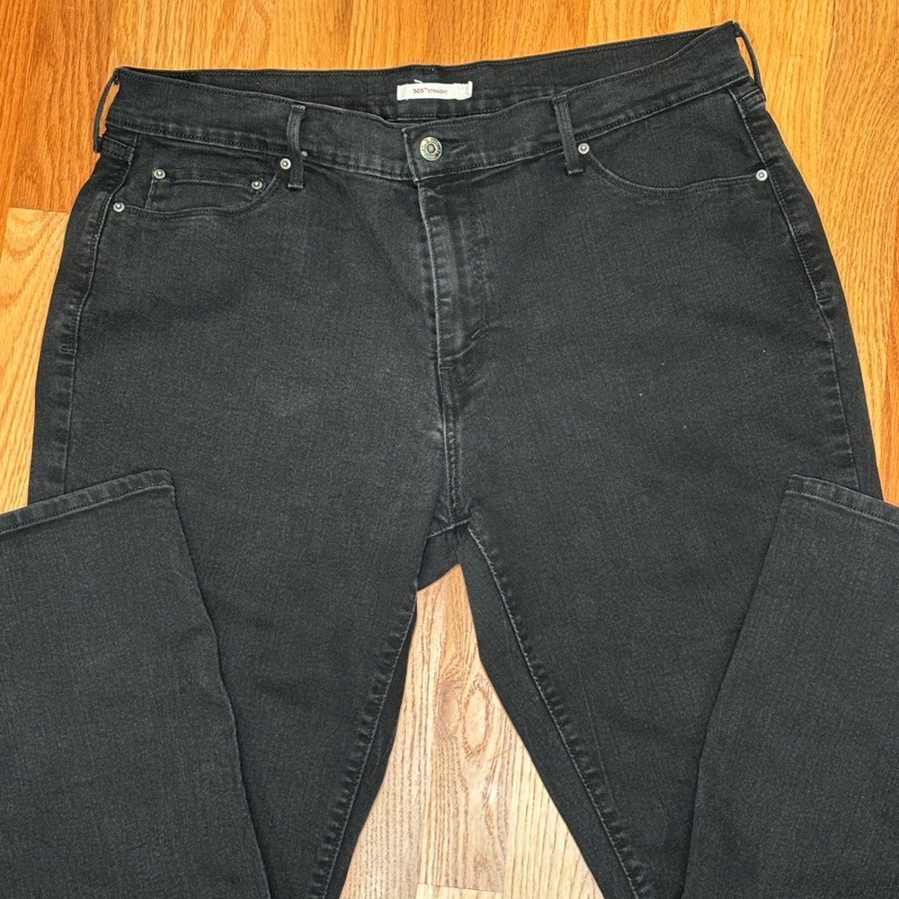 Levi's 505 Men’s Black Straight Leg Jeans size 34x30 Western Boho